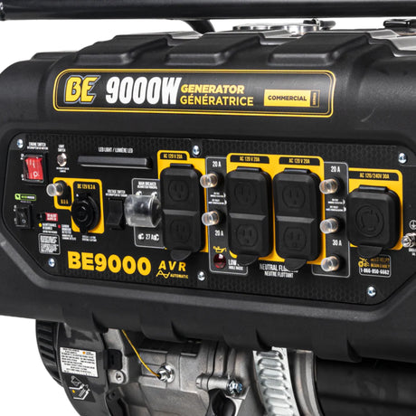 BE Power Equipment 9000W Portable Generator, Powerease 389cc Engine