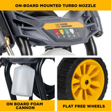 BE Power P2713EN 2,700 PSI 1.3 GPM Cold Water Electric Pressure Washer