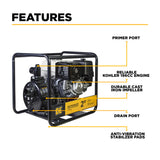 BE Power 2" High-Pressure Water Transfer Pump with Honda GX390 Engine