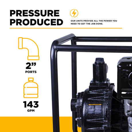 BE Power 2" High-Pressure Water Transfer Pump with Honda GX390 Engine