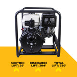 BE Power 2" High-Pressure Water Transfer Pump with Honda GX390 Engine