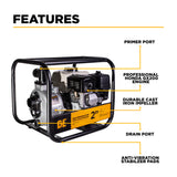 BE Power 2" High-Pressure Water Transfer Pump with Honda GX200 Engine