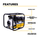 BE Power 2" High-Pressure Water Transfer Pump with Powerease 225 Engine