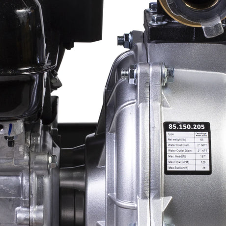 BE Power 2" High-Pressure Water Transfer Pump with Powerease 225 Engine