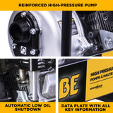 BE Power 2" High-Pressure Water Transfer Pump with Powerease 225 Engine