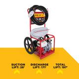 BE Power 2" Gas-Powered Firefighting Pump Kit with Honda GX200 Engine