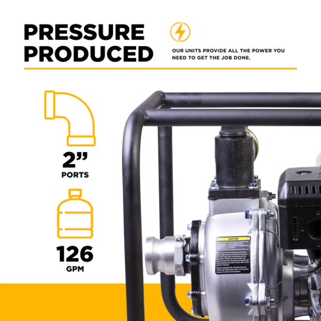 BE Power 2" High-Pressure Firefighting Water Pump with Powerease 225 Engine