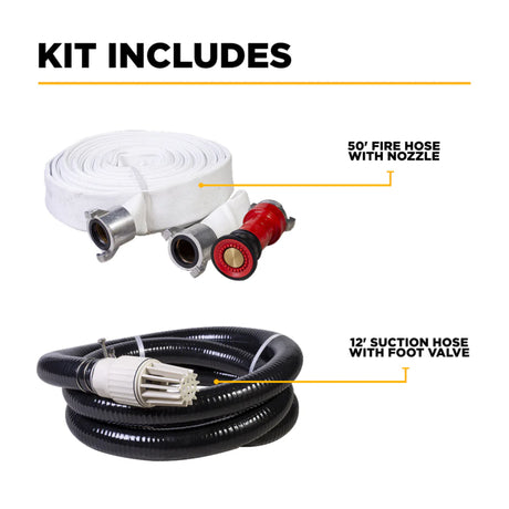 BE Power 2" High-Pressure Firefighting Water Pump with Powerease 225 Engine