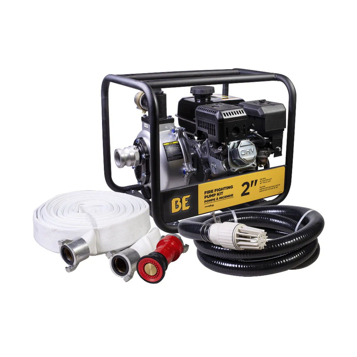 BE Power 2" High-Pressure Firefighting Water Pump with Powerease 225 Engine