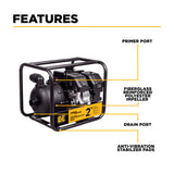 BE Power 2" Gas-Powered Chemical Transfer Pump with Kohler SH270 Engine