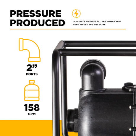 BE Power 2" Gas-Powered Chemical Transfer Pump with Kohler SH270 Engine
