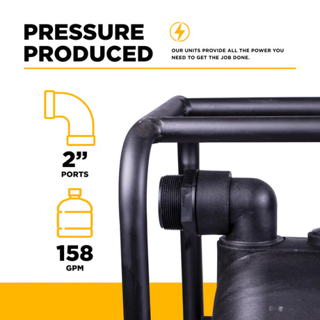 BE Power 2" Gas-Powered Chemical Transfer Pump with Powerease 225 Engine