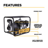 BE Power 3" Gas-Powered Chemical Transfer Pump with Honda GX200 Engine