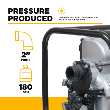 BE Power 2" Trash Transfer Pump with Honda GX200 Engine