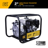 BE Power 2" Gas-Powered Semi-Trash Transfer Pump with Honda GX200 Engine