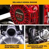 BE Power 2" Gas-Powered Semi-Trash Transfer Pump with Honda GX200 Engine