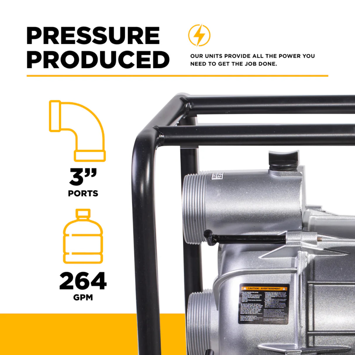 BE Power 3" Gas-Powered Semi-Trash Transfer Pump with Honda GX200 Engine