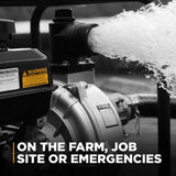 BE Power 3" Gas-Powered Semi-Trash Transfer Pump with Honda GX200 Engine