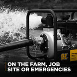 BE Power 4" Gas-Powered Trash Transfer Pump with Honda GX390 Engine