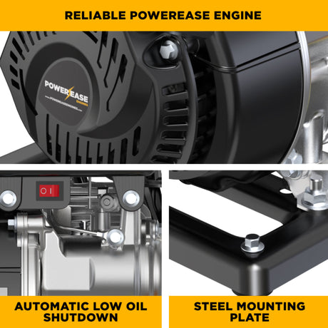 BE Power 1" Gas-Powered Water Transfer Pump with Powerease 79 Engine