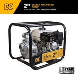 BE Power 2" Gas-Powered Water Transfer Pump with Honda GX200 Engine