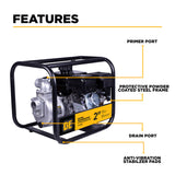BE Power 2" Gas-Powered Water Transfer Pump with Powerease 225 Engine