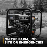 BE Power 2" Gas-Powered Water Transfer Pump with Powerease 225 Engine