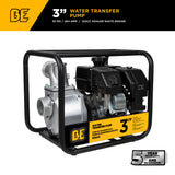 BE Power 3" Gas-Powered Water Transfer Pump with Kohler SH270 Engine