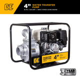 BE Power 4" Gas-Powered Water Transfer Pump with Honda GX390 Engine