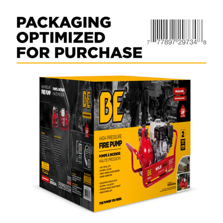 BE Power 1.5" Gas-Powered Firefighting Pump with Honda GX200 Engine