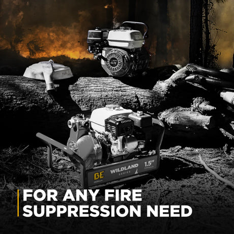 BE Power 1.5" Gas-Powered Firefighting Pump with Honda GX200 Engine