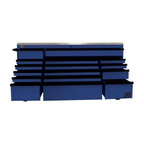Homak RS Pro 72" Roller Cabinet — 16 Drawer, Stainless Steel Top