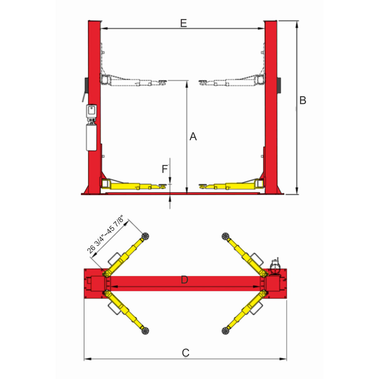 AMGO BP-9 Base Plate Two Post Lift 9,000 lb Car Hoist