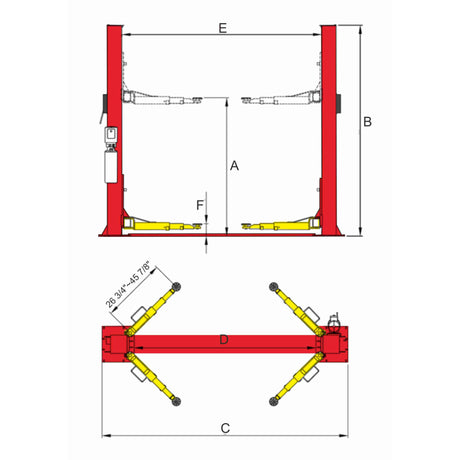 AMGO BP-9 Base Plate Two Post Lift 9,000 lb Car Hoist
