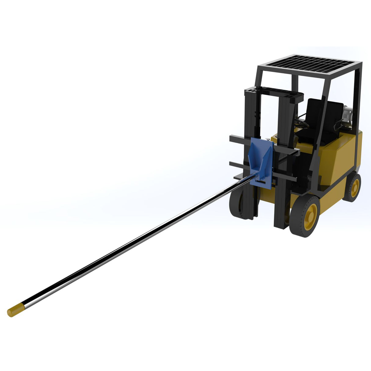Vestil CR Class III Carriage-Mounted Rug Ram / Carpet Pole — Forklift Carriage Carpet Boom, 48"–144", Up to 2,500 lb