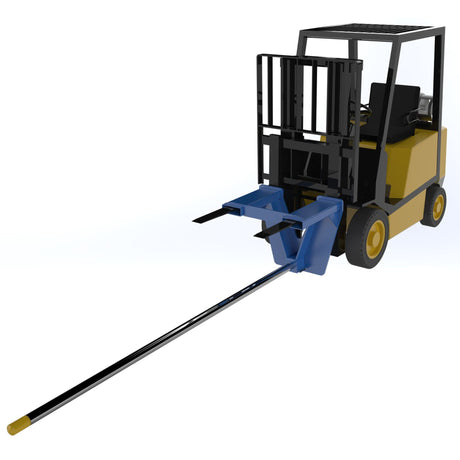 Vestil CRP Inverted Fork-Mounted Rug Ram / Carpet Pole — Forklift Carpet Roll & Rug Boom, 48"–144", Up to 2,500 lb