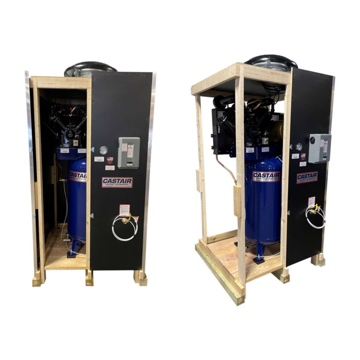 Castair Universal Air Compressor Noise Reduction Enclosure – Fits 5–25 HP Vertical Compressors