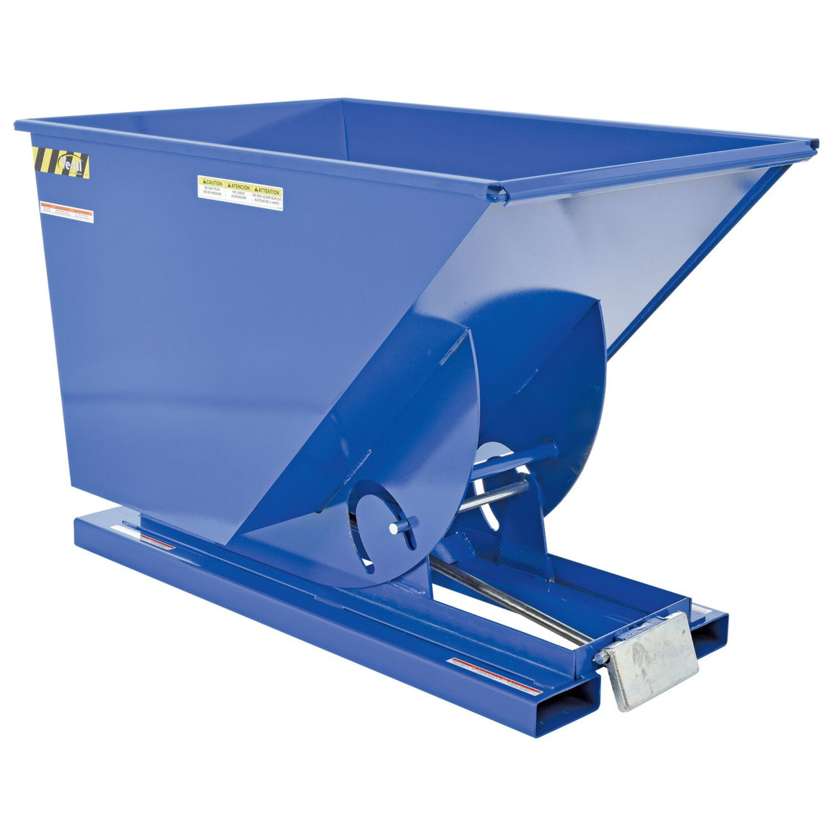 Vestil D Series Self-Dumping Steel Hoppers with Bumper Release | Dump From the Seat, Helps Meet OSHA, 0.25–5 Cubic Yard, LD/MD/HD Steel