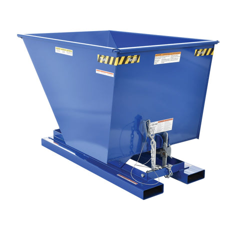Vestil D Series Self-Dumping Steel Hoppers with Bumper Release | Dump From the Seat, Helps Meet OSHA, 0.25–5 Cubic Yard, LD/MD/HD Steel