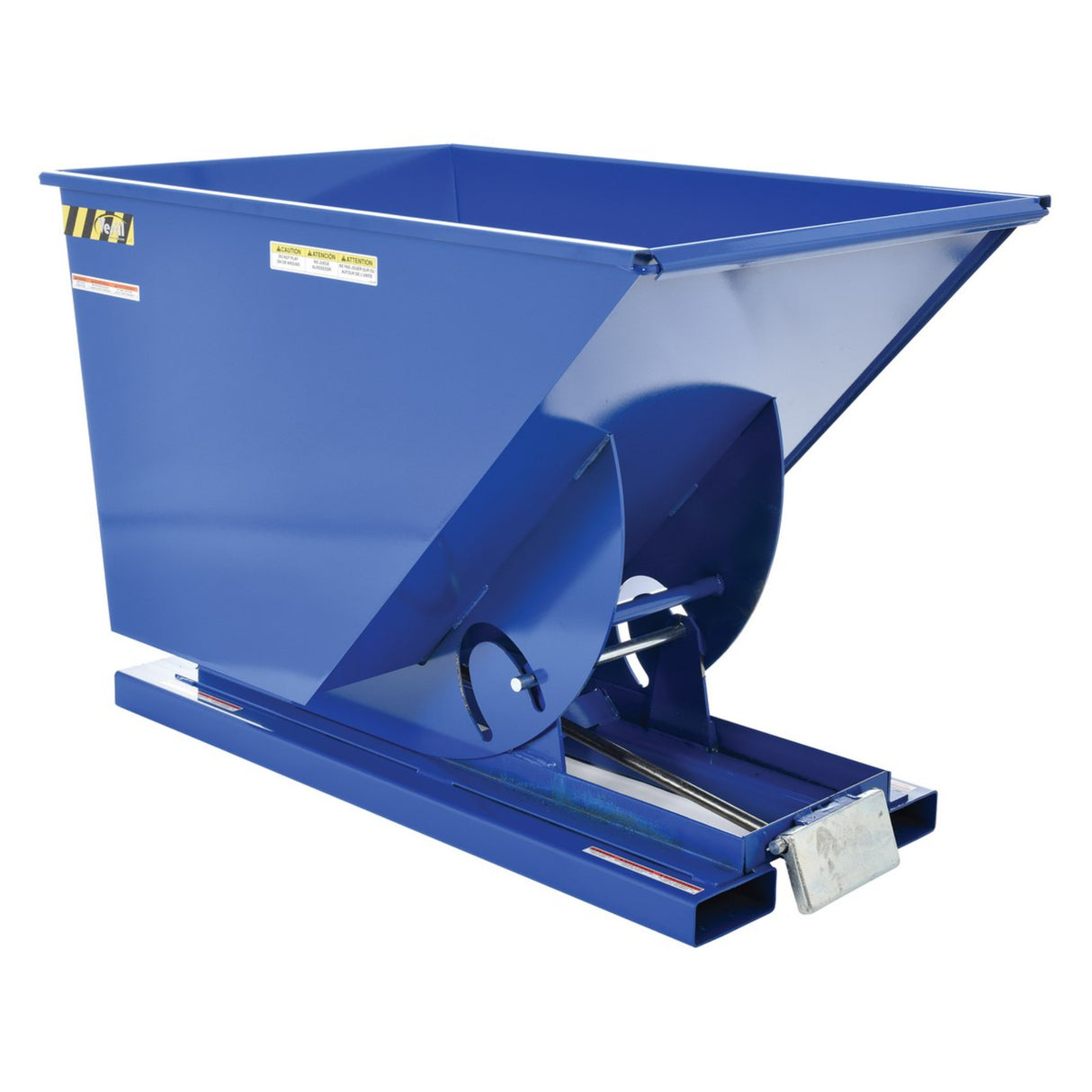 Vestil D Series Self-Dumping Steel Hoppers with Bumper Release | Dump From the Seat, Helps Meet OSHA, 0.25–5 Cubic Yard, LD/MD/HD Steel