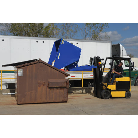 Vestil D Series Self-Dumping Steel Hoppers with Bumper Release | Dump From the Seat, Helps Meet OSHA, 0.25–5 Cubic Yard, LD/MD/HD Steel