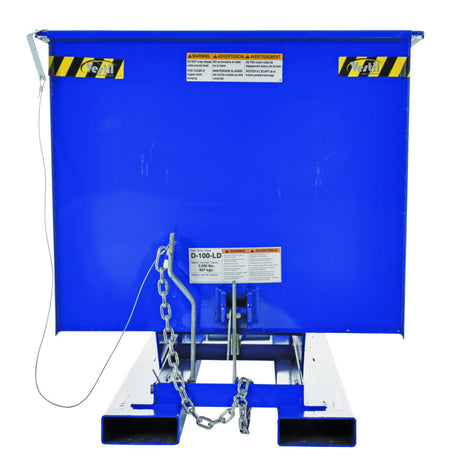 Vestil D Series Self-Dumping Steel Hoppers with Bumper Release | Dump From the Seat, Helps Meet OSHA, 0.25–5 Cubic Yard, LD/MD/HD Steel