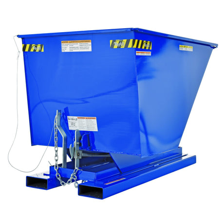 Vestil D Series Self-Dumping Steel Hoppers with Bumper Release | Dump From the Seat, Helps Meet OSHA, 0.25–5 Cubic Yard, LD/MD/HD Steel