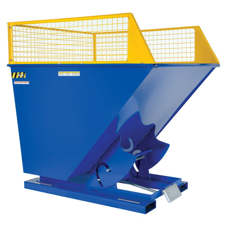 Vestil D Series Self-Dumping Steel Hoppers with Bumper Release | Dump From the Seat, Helps Meet OSHA, 0.25–5 Cubic Yard, LD/MD/HD Steel