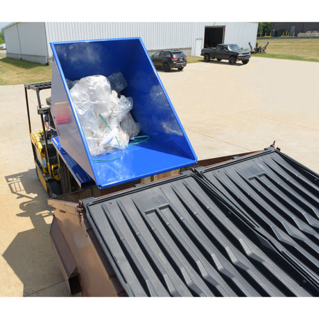 Vestil D Series Self-Dumping Steel Hoppers with Bumper Release | Dump From the Seat, Helps Meet OSHA, 0.25–5 Cubic Yard, LD/MD/HD Steel