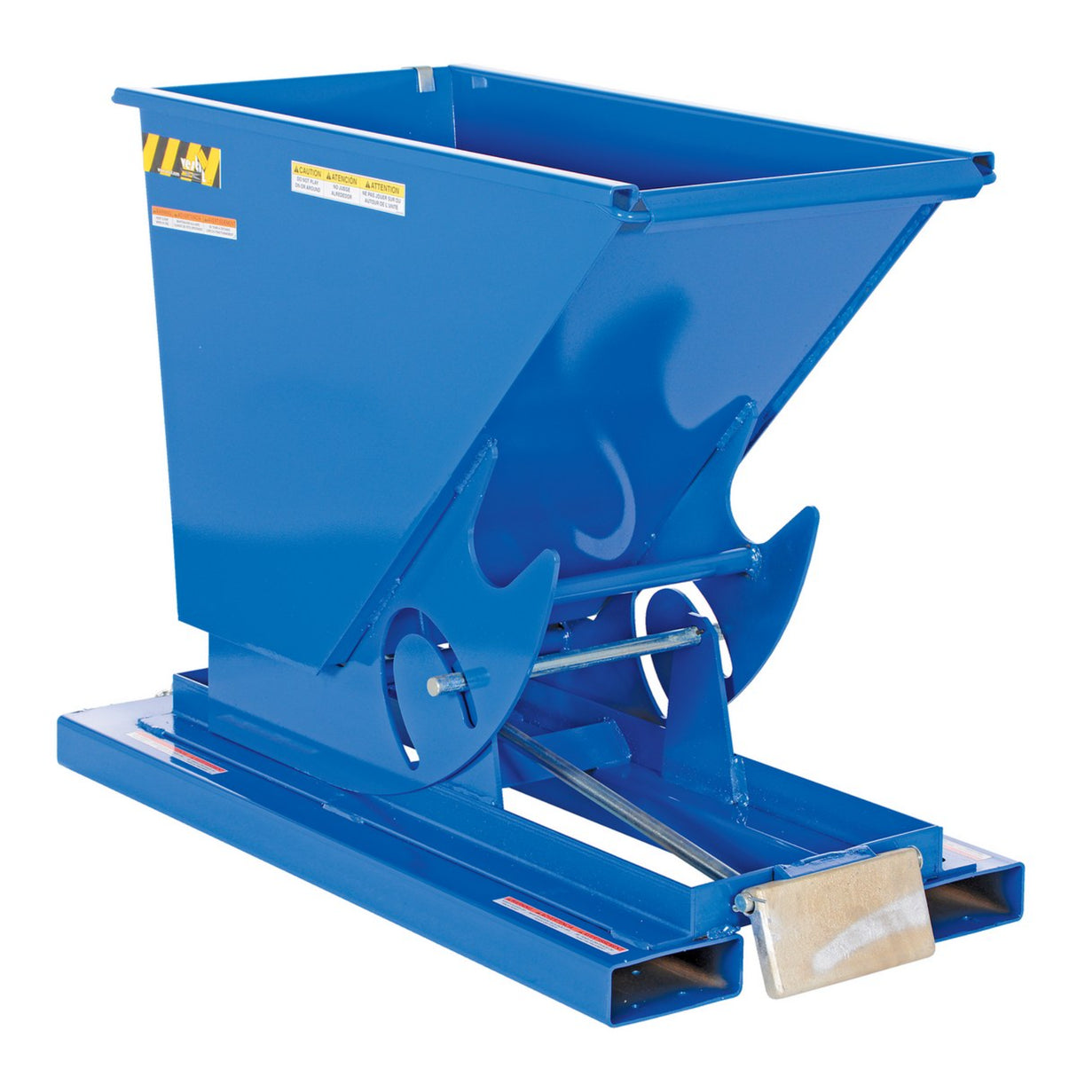 Vestil D Series Self-Dumping Steel Hoppers with Bumper Release | Dump From the Seat, Helps Meet OSHA, 0.25–5 Cubic Yard, LD/MD/HD Steel