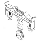 Vestil D-FORK / S-FORK Forklift Hoisting Hook — Fork-Mounted Crane Hook with Shackle & 48" Safety Restraint, 4,000–10,000 lb