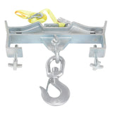 Vestil D-FORK / S-FORK Forklift Hoisting Hook — Fork-Mounted Crane Hook with Shackle & 48" Safety Restraint, 4,000–10,000 lb