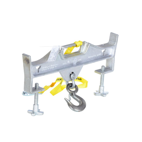 Vestil D-FORK / S-FORK Forklift Hoisting Hook — Fork-Mounted Crane Hook with Shackle & 48" Safety Restraint, 4,000–10,000 lb