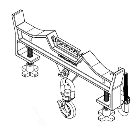 Vestil D-FORK / S-FORK Forklift Hoisting Hook — Fork-Mounted Crane Hook with Shackle & 48" Safety Restraint, 4,000–10,000 lb